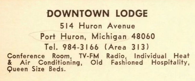 Downtown Lodge (Downtown Motor Lodge) - Vintage Postcard